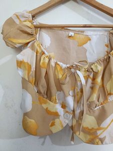 Beige Yellow Top