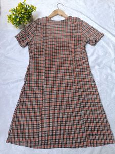 Zara Vintage Tweed Plaid Mini Dress