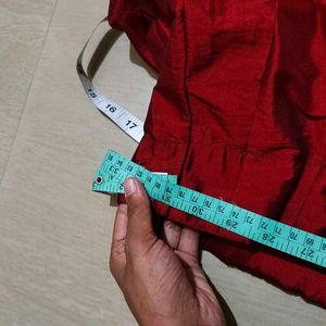 Elegant Maroon Flared Skirt