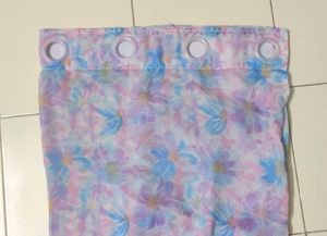 Floral Sheer Door Curtain Panel