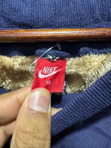 Nike Navy Blue Sherpa Fleece Lined Sweatpants
