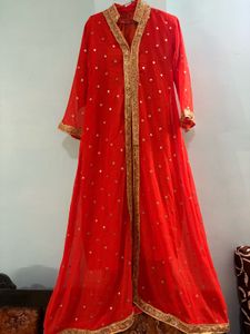 orange and golden Ethnic 4 piece set