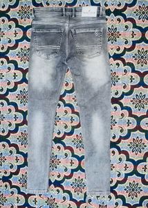 man slim fit heavy fade stretchable jeans