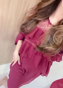 Elegant Burgundy Lace Dress- Size L