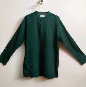 ethinc green kurta for men