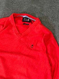 Red V-Neck Sweater