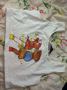 Cute White Graphic Tank Top