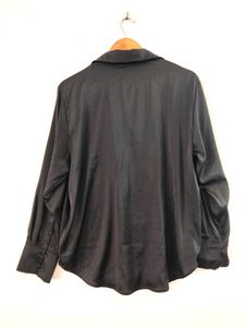 H&amp;M Black Satin Shirt ( Women)