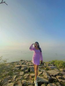 Lilac Ruched Mini Dress