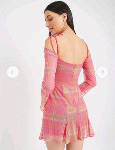 Cold Shoulder - Fit and Flare Mini Dress