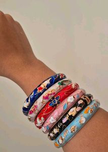 Enamel Floral Bangles