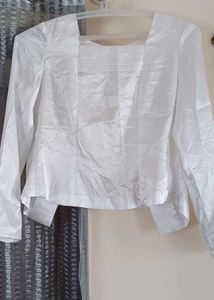 Elegant White Crop Top- Never Used