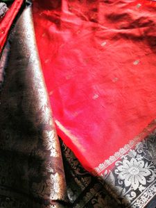Beautiful Red Banarasi Slik Saree...