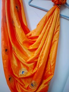Peacock 🦚 Embroidery Lite Weight Saree