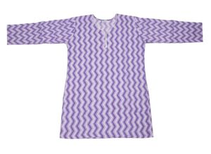 Purple Zig-Zag Kurta