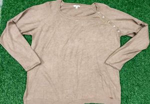 Casual Tan Long Sleeve Sweater