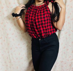 Red Gingham Top