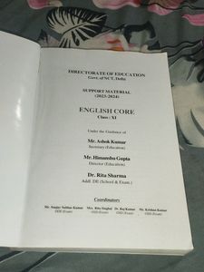 Support Material Of English &amp; Homescience Class11