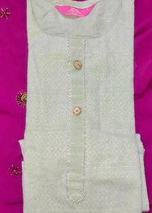 Light Green Zari Work Kurti