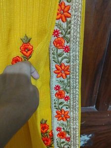 Yellow 💛 Colour Party Wear Saree