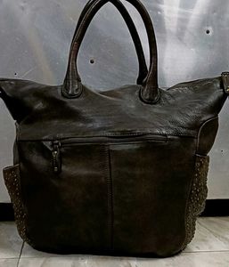 🔥  Dark Brown Leather Tote