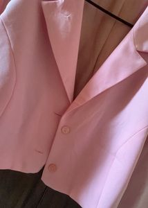 Pink Cropped Blazer