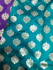 Banarsi silk unique pattern zari multicolour saree