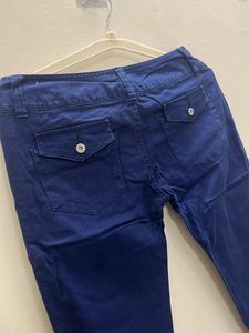 Blue Cotton Pant