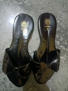 Black Bow Detail Sandals