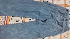 Straight Leg Blue Jeans