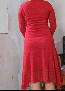 Red Midi Dress - Elegant &amp; Chic