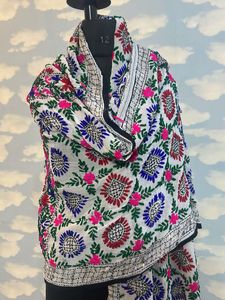 Embroidered Floral Dupatta Shawl