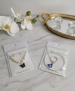 Layered Pearl &amp; Charm Necklace