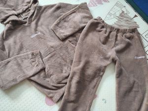 Teddy Brown Hoodie And Joggers Set/coord Set