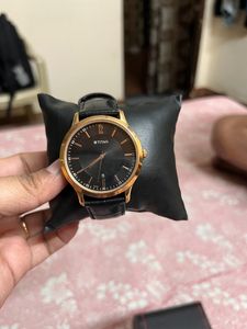 Titan Black Belt Watch For Men