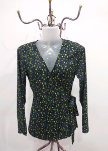 Floral Printed Wrap Top