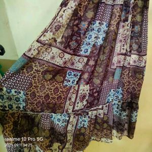 Boho Sheer Floral Print Dress