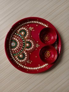 💫Handmade Stainless Steel Pooja Thali Set