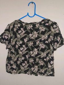 Floral Print Crop Top
