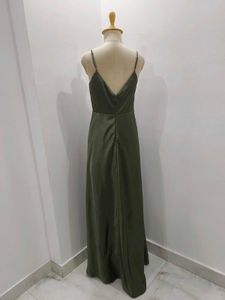 Elegant Olive Green Maxi Dress