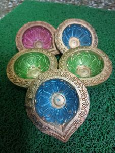 Decorative Diwali Oil Lamps (Set of 5)