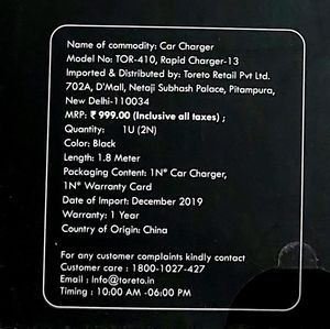 Toreto Rapid Charger 13-410, Qualcomm Certified 3