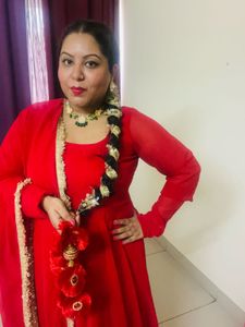Red Anarkali Suit
