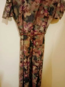 Pricedrop Floral Print Dress with Belt