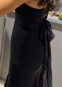 Black Formal Dress with Thigh Slit