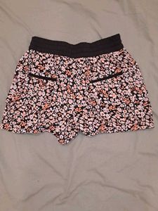 Active Wear Pink Flower Skort