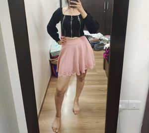 Very Beautiful Peachish Pink Short Skirt