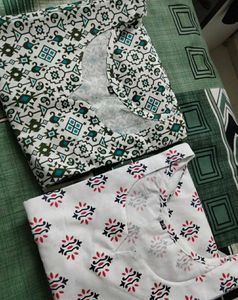 Printed Cotton Tunic Set Of 2