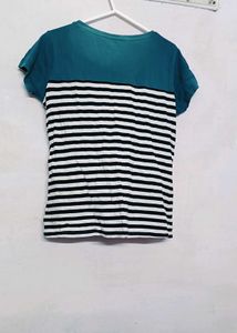 Striped Short Sleeve Top