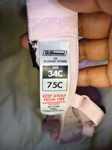 Cute Pink Polka Dot Bra 34 C